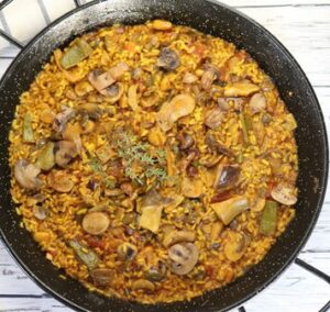 Paella de Lomo y Setas